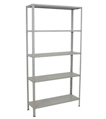 Estante de Aço padrão cinza 5 bandejas, 30 cm de profundidade