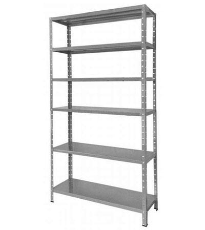 Estante de Aço padrão cinza 6 bandejas 42 cm de profundidade