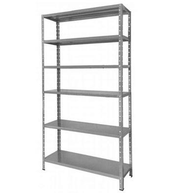 Estante de Aço padrão cinza 6 bandejas 42 cm de profundidade
